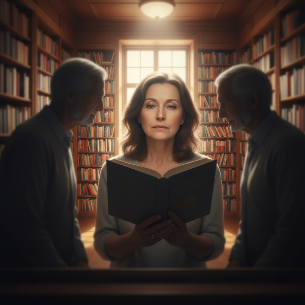 امرأة في منتصف العمر تشعر بأنها ظل بين رعاية والديها المسنين وهواياتها المنسية، تبحث عن هويتها الضائعة في انعكاس مرآة من الكتب.