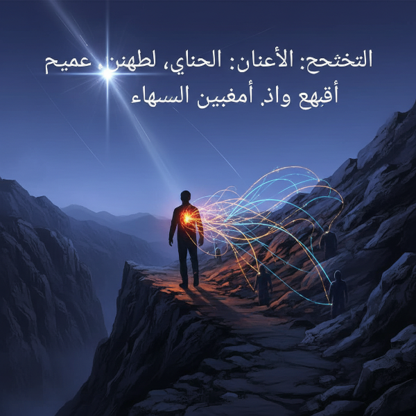 صورة رمزية لشخص يتسلق طريقًا جبليًا صعبًا، محاطًا بثلاثة مصادر نور تمثل الإرادة الذاتية والروابط الإنسانية والبحث عن المعنى، مع نص عربي عن اختبار القوة الداخلية.