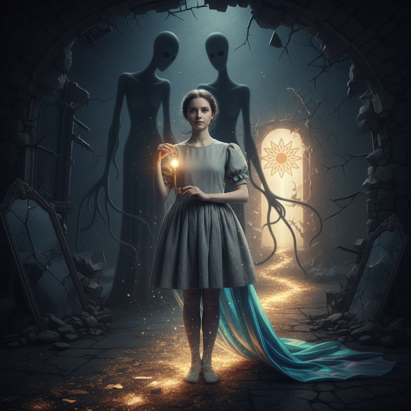 Млада жена се освобождава от сенките на нарцистичния родителски модел и намира пътя към себе си.