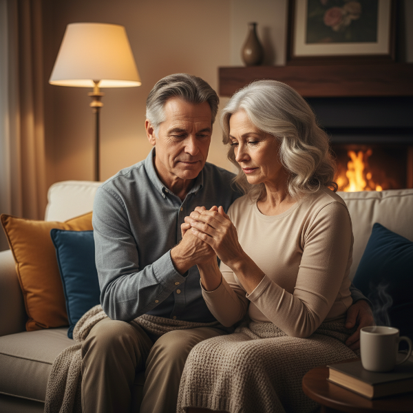 Dlouholetý pár hledá znovu intimitu a spojení přes strach a fyzické změny, v bezpečném a podpůrném prostředí.