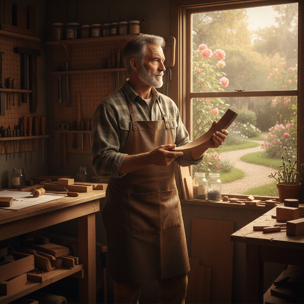 Ein pensionierter Mann findet in seiner Werkstatt und im Garten neue Bedeutung und Selbstwert jenseits der beruflichen Identität.