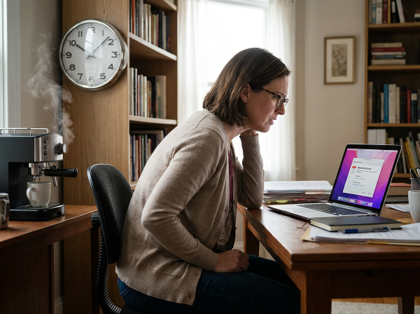 Eine Psychologin in ihrer Online-Praxis erlebt unverhältnismäßige Wut bei kleinen Alltagsstörungen wie Computerproblemen oder Verspätungen.