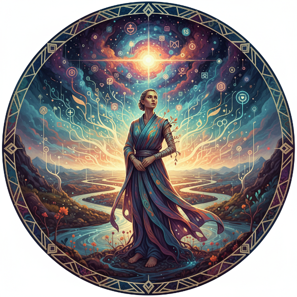 Eine Person steht ruhig an einer Weggabelung und symbolisiert Anpassungsfähigkeit bei Veränderungen.