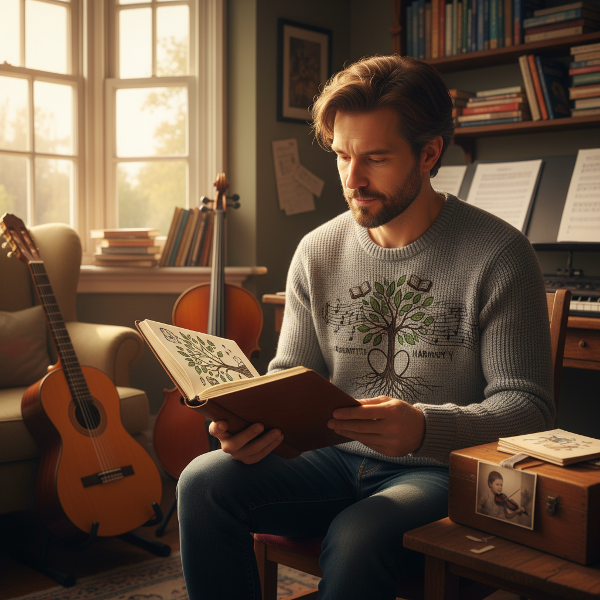 Ένας εσωστρεφής μουσικός δάσκαλος σε μια δημιουργική ατμόσφαιρα, με ημερολόγιο και σύμβολα αξιών, ενώ αναζητά αυτοεκτίμηση.