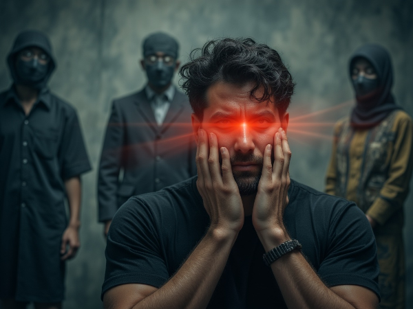 Ένας άντρας αντιμετωπίζει κρίση πανικού και ψυχοσωματικά συμπτώματα, ενώ στο βάθος υπάρχουν αναμνήσεις από οικογενειακές συγκρούσεις και προδοσίες. Χρησιμοποιεί τεχνικές αυτορύθμισης και αναζητά συγχώρεση.