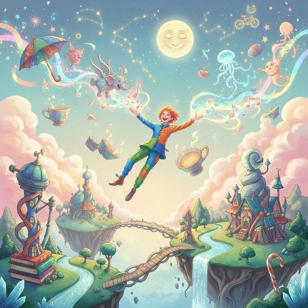 Μια φανταστική εικόνα που δείχνει κάποιον να ανακαλύπτει ένα αστείο και απροσδόκητο ταλέντο σε μια παράλληλη πραγματικότητα.