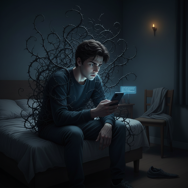 Ένας νεαρός άντρας αντιμετωπίζει έντονη ζήλεια και άγχος, παγιδευμένος σε έναν κύκλο καταστροφικών σκέψεων, ενώ αναζητά τον δρόμο για υγιείς σχέσεις.