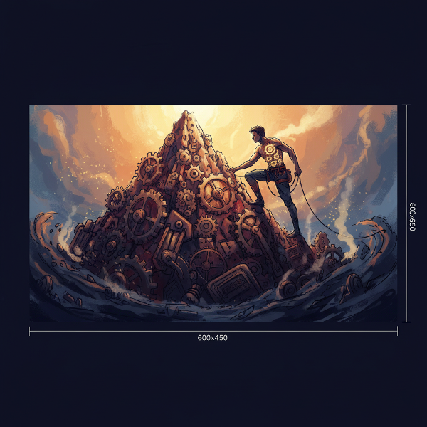 Illustration symbolique d'une personne en action, révélant des mécanismes internes, pour représenter la source de la motivation et de la persévérance.