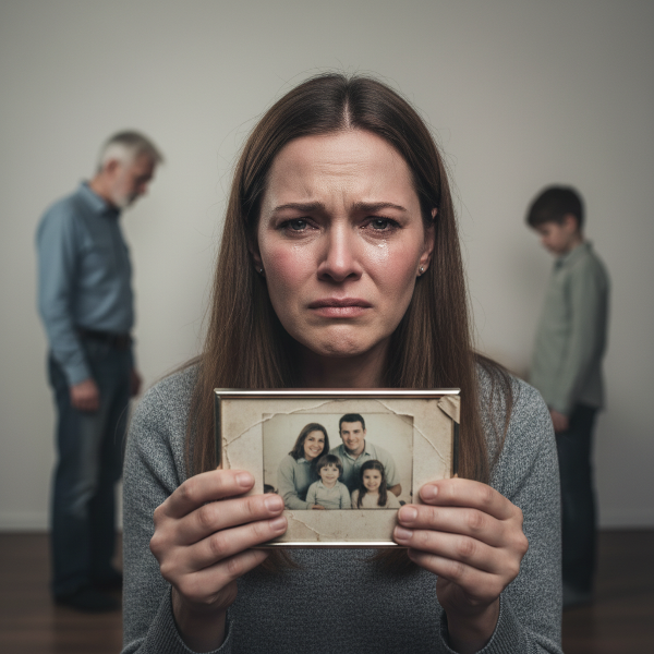 Une femme en proie à une colère et une tristesse intenses, confrontée à un projet d'adoption familial qui réveille un deuil.