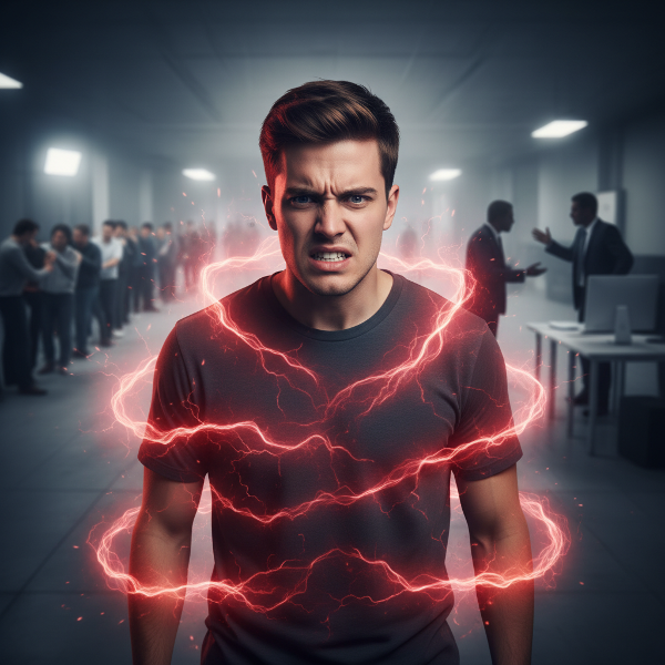 Egy fiatal férfi belső feszültséget és dühöt érez, mintha egy időzített bomba lenne benne, miközben próbálja kezelni az érzelmeit.