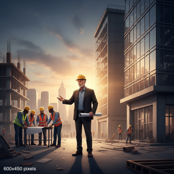 Ilustrasi seorang manajer proyek senior yang terjebak antara standar tinggi dan kelelahan saat membimbing generasi muda, dengan simbol beban dan harapan.