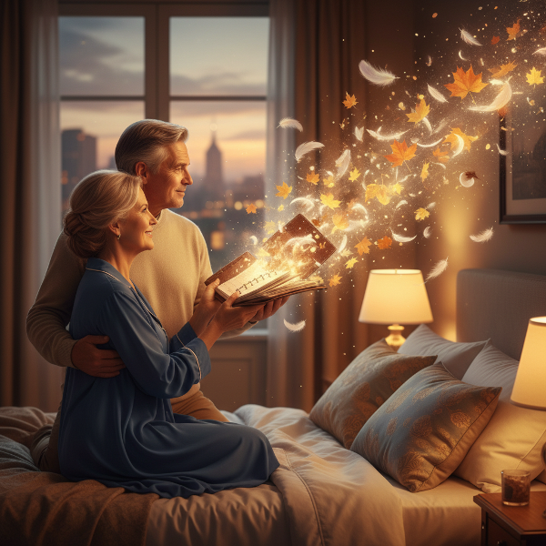 A symbolic image of releasing control for deeper intimacy.