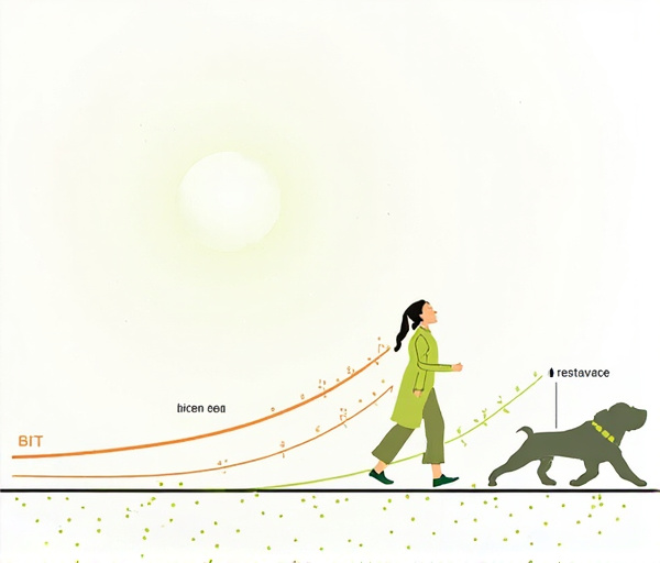 A person walking a steady path with balanced energy, clear boundaries, and restorative rest, illustrating sustainable daily pace and recovery.