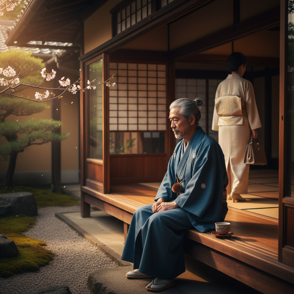 定年後の夫婦の間に生まれた距離感と、そこから再び歩み寄ろうとする静かな希望を描いたイメージです。