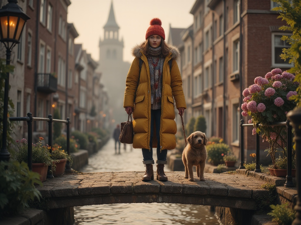 Een vrouw balanceert tussen haar carrière en gezin, symbool voor de zoektocht naar evenwicht in een druk leven.