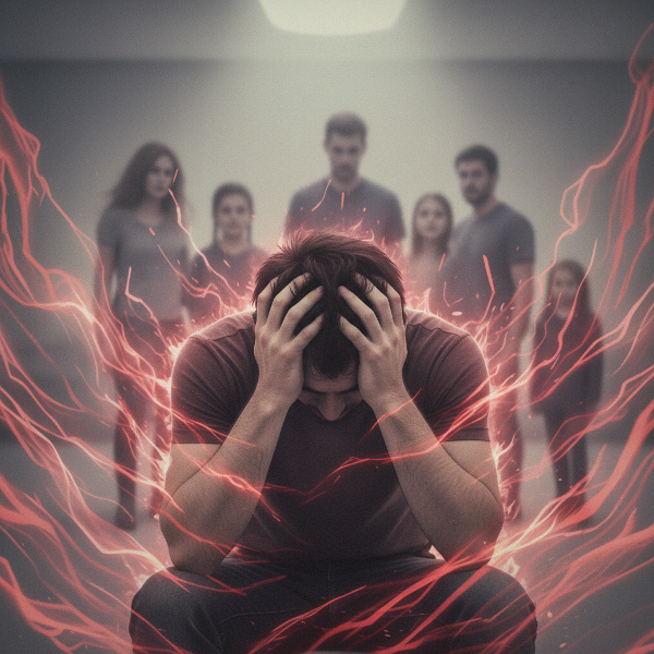 Młody mężczyzna doświadczający wewnętrznego chaosu i wybuchów gniewu, które zagrażają jego relacjom.