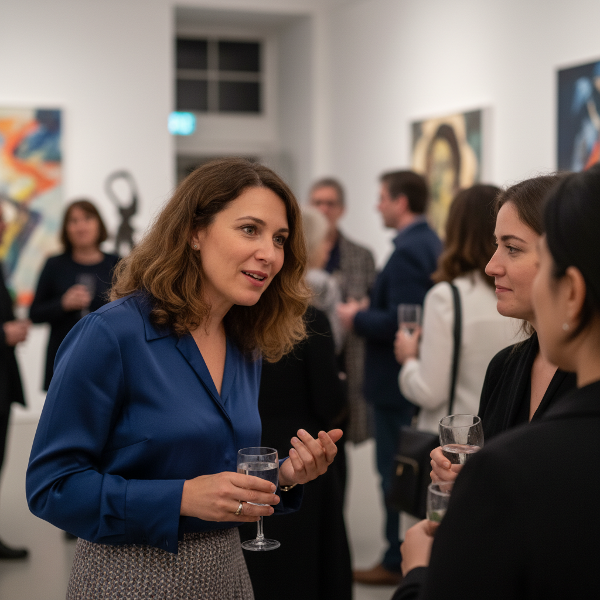 Kobieta w nowym mieście, na imprezie, czuje się samotna i niezrozumiana, ale próbuje nawiązać kontakt.