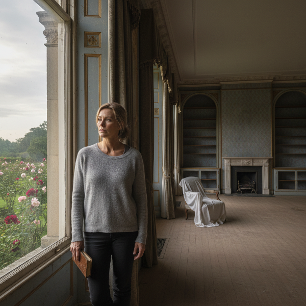 O psihologă epuizată stă singură în casa visurilor ei de la țară, care pare goală, reflectând golul interior după realizarea unui obiectiv major.