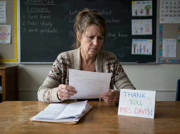 Mwalimu wa shule ya msingi akiwa na wasiwasi kuhusu barua anazoandika kwa wanafunzi wake na anahitaji ushauri wa kisaikolojia.