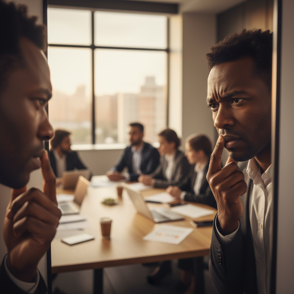 Mwanamume mwenye umri wa miaka 50 anajitazama kwenye kioo akijishughulisha na pua yake, huku akijisikia kujitenga katika mazingira ya kijamii. Picha inaonyesha wasiwasi wa sura na hali ya kisaikolojia.