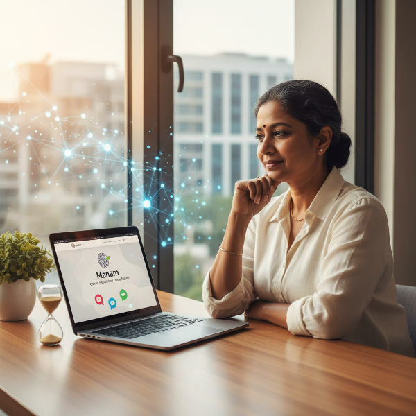 மரகதம் எனும் 52 வயது பெண், புதிதாகத் தொடங்கிய ஆன்லைன் உளவியல் ஆலோசனை வலைத்தளத்தின் முன்னேற்றத்தைப் பற்றி சிந்திக்கிறார். அவரது முன்னைய மனிதவள மேலாளர் அனுபவத்தையும், தற்போதைய தொழில் மாற்றத்தையும் காட்சி குறிப்பிடுகிறது.