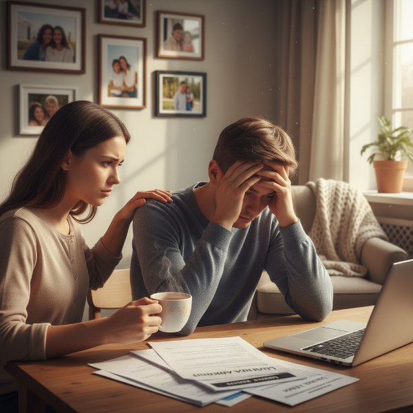 ஒரு அக்கா தன் மனச்சோர்வடைந்த அண்ணனுக்கு உணர்ச்சி மற்றும் நடைமுறை ஆதரவை வழங்கும் காட்சி.