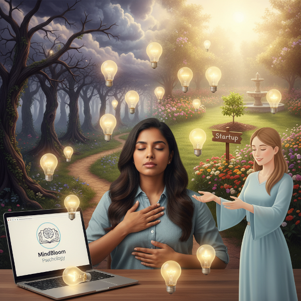 இளம் பெண் தொழில்முனைவோர் ஒளியின் ஆலோசனைகளைப் பின்பற்றி, படைப்பு நெருக்கடி, கவலைகள் மற்றும் குழப்பமான கனவுகளிலிருந்து வெளியேறி, கட்டமைப்பு, சுய அன்பு மற்றும் மன அமைதி நடைமுறைகள் வழியாக ஒரு அமைதியான தொடக்க நிறுவனத்தை நோக்கி பயணிக்கிறார்.