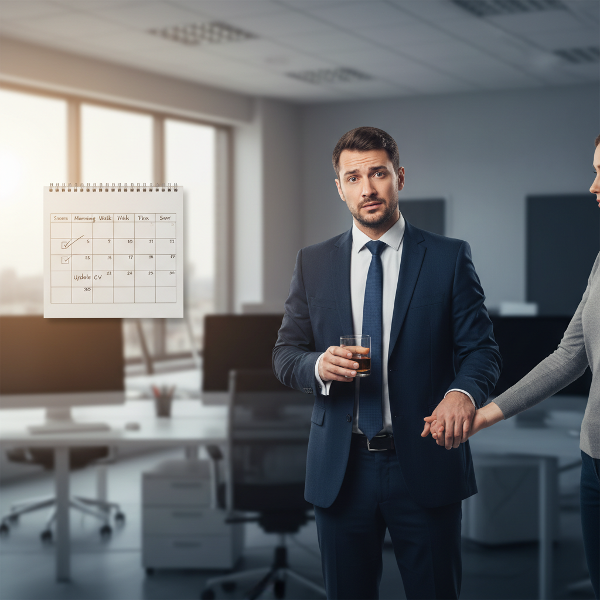 ภาพชายวัยกลางคนสูญเสียงาน กำลังเผชิญกับความสับสนและพยายามฟื้นตัวด้วยการสร้างโครงสร้างในชีวิตและการสื่อสารกับคู่รัก