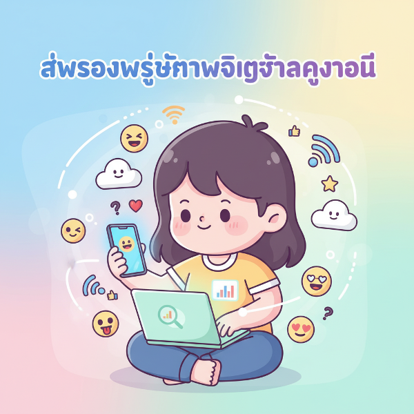 ภาพประกอบการทดสอบสำรวจพฤติกรรมการใช้ชีวิตดิจิทัล ความสัมพันธ์กับเทคโนโลยี และผลกระทบต่ออารมณ์