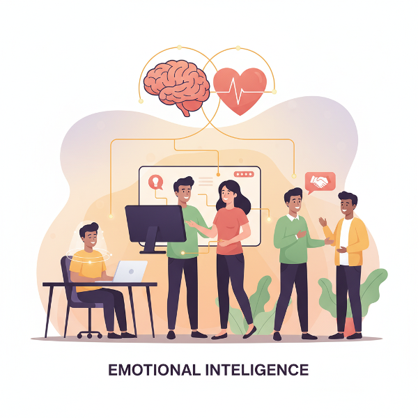 ภาพสัญลักษณ์แสดงความฉลาดทางอารมณ์ในที่ทำงาน