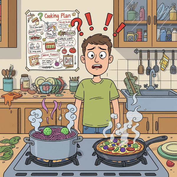 ภาพประกอบการทดสอบ 'อาหารวางแผนล้มเหลว' แสดงความตลกของชีวิตเมื่อแผนไม่เป็นแผน