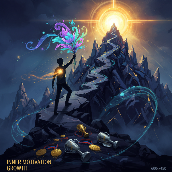 ภาพสัญลักษณ์ของการปีนเขาค้นหาแรงจูงใจภายใน