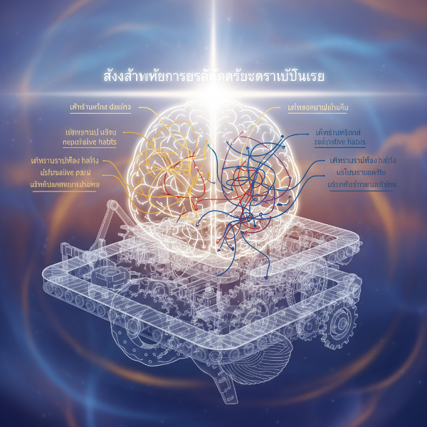 ภาพแผนที่จิตใจถอดรหัสนิสัยอัตโนมัติในชีวิตประจำวัน
