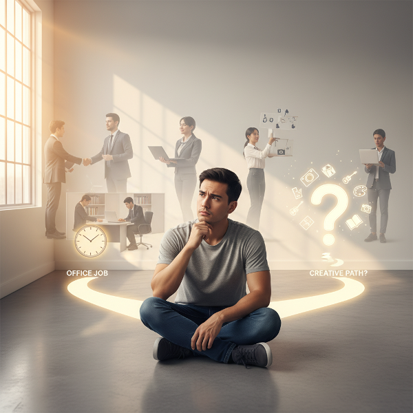 ภาพวัยรุ่นชายกำลังค้นหาตัวตนและเส้นทางชีวิต ท่ามกลางความกดดันและการเปรียบเทียบกับผู้อื่น