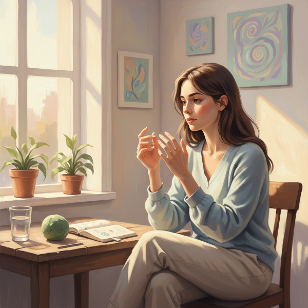 ภาพที่สื่อถึงการเริ่มต้นการเดินทางเพื่อจัดการกับนิสัยกัดเล็บจากความเครียดด้วยความตระหนักรู้และพฤติกรรมทดแทน