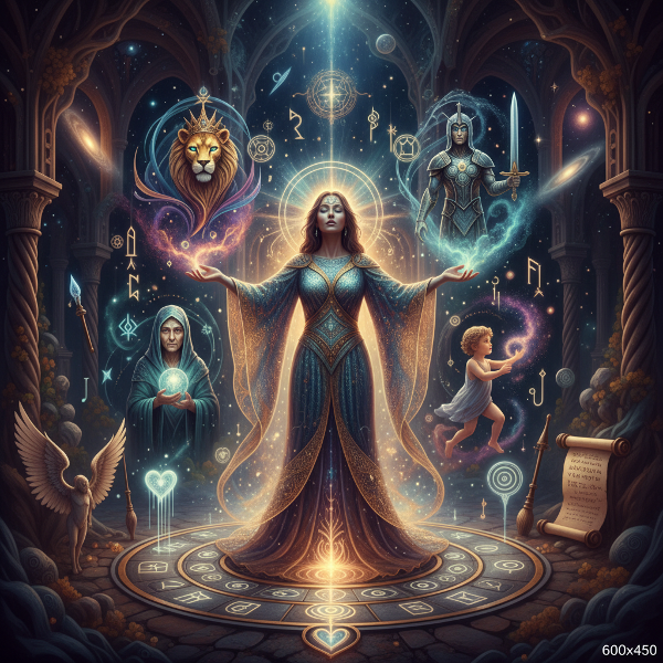 Isang surrelistikong larawan ng isang malikhaing proseso bilang ritwal, kung saan ang sining ay nagmumula sa kaluluwa at nakikipag-usap sa mga di-nakikita.