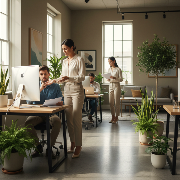 Isang larawan na nagpapakita ng emosyonal na katalinuhan sa lugar ng trabaho, kung saan ang isang indibidwal ay nagpapakita ng empatiya at suporta sa isang kasamahan.