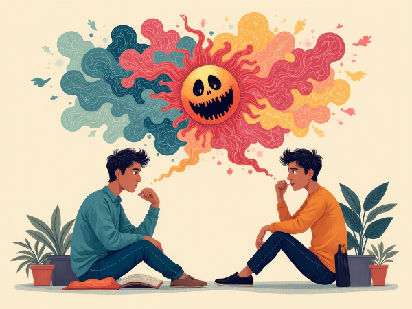 Öfke kontrolü ve duygusal keşif üzerine psikolojik danışmanlık sahnesi.