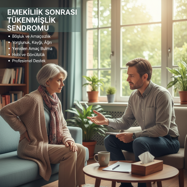 Emekli öğretmen Gülseren, psikolog Aydın ile emeklilik sonrası yaşadığı amaçsızlık, tükenmişlik ve kaygı duygularını konuşuyor.