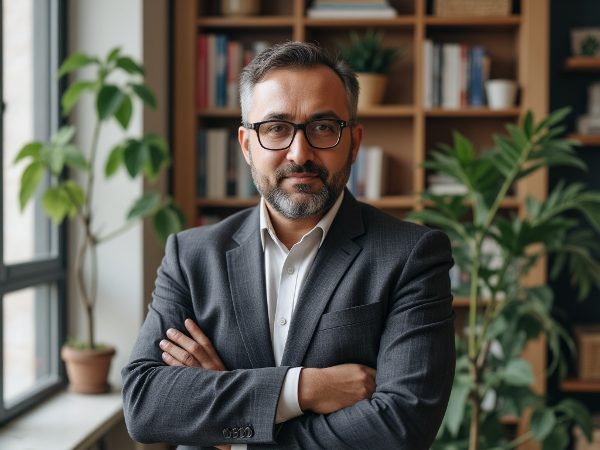 Psikolog Aydın, travma sonrası süreçler hakkında danışanına bilgi verirken gösteriliyor.