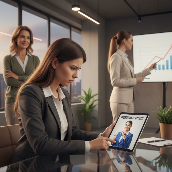 28 yaşındaki Elif'in iş yerinde yaşadığı kıskançlık ve değersizlik duygularını psikolog Aydın'la konuştuğu bir terapi sahnesi.