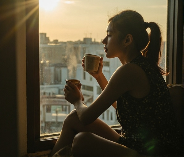 Chàng trai trẻ ngồi một mình nơi công sở, ánh mắt băn khoăn hướng về nhóm đồng nghiệp đang rủ đi cà phê, thể hiện nỗi cô đơn và mong muốn kết nối.